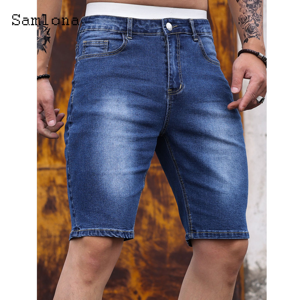 Vintage Fashion Jeans - Shorts jeans retalhados masculinos, jeans curtos