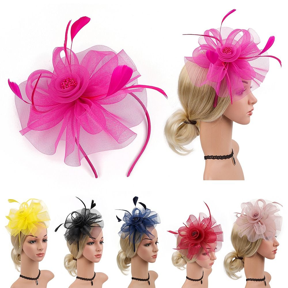 Vintage Fashion Hats - Vintage Feathers Fita Fascinator Chapéus para