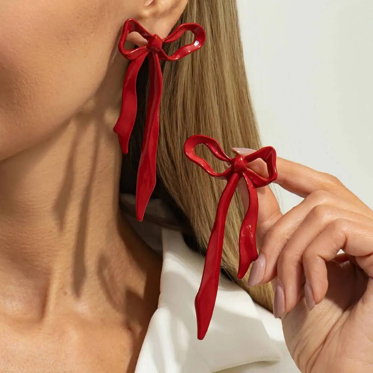 Z Vintage Fashion - Brincos Longos Vintage Exquisitos com Laço