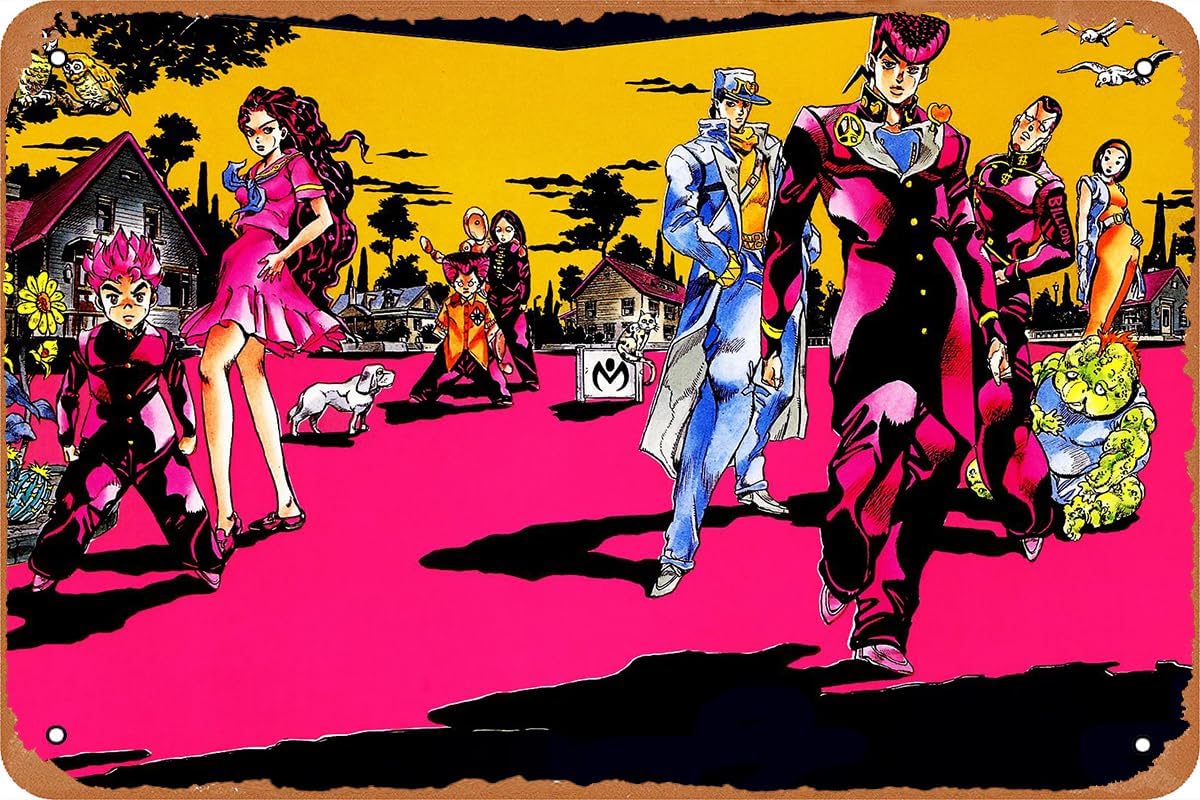 Vintage Fashion Posters - Pôster de anime JoJos Bizarre, sinal