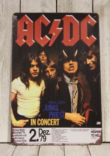 Vintage Fashion Posters - Placa de Metal Estilo Vintage AC/DC
