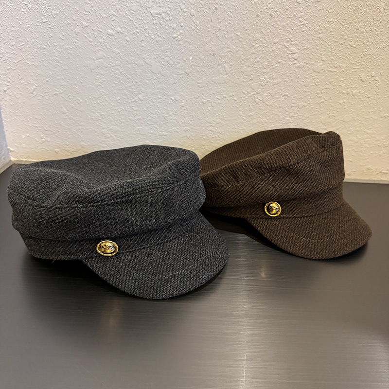 Vintage Fashion Hats - Boina feminina de lã vintage, chapéu