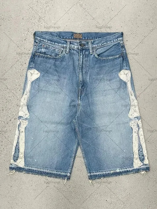 Vintage Fashion Jeans - Shorts Jeans Feminino Deeptown Y2K Vintage