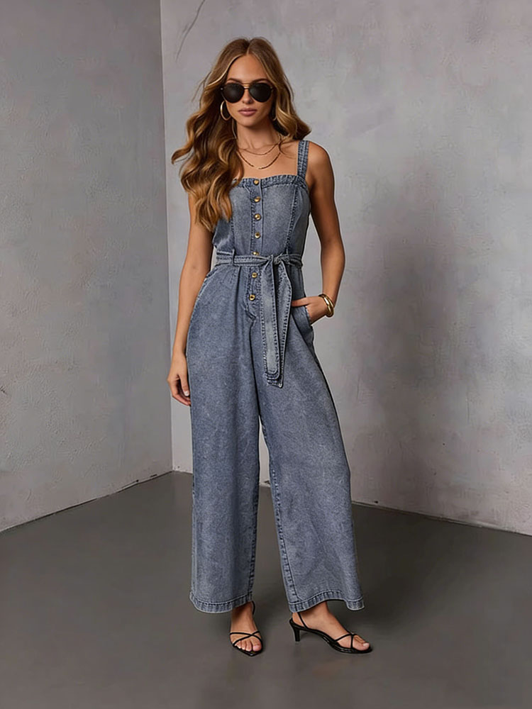 Vintage Fashion Jeans - Macacões Jeans Femininos Vintage de Verão