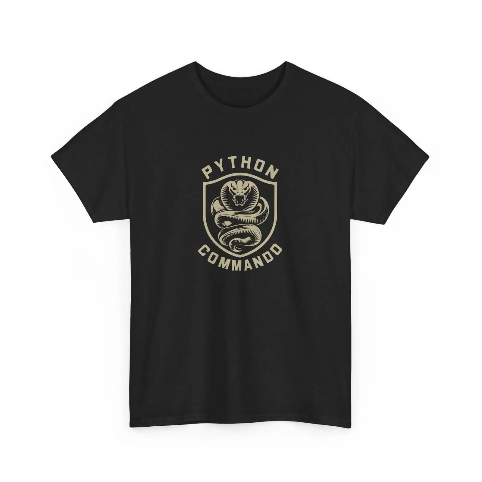 Vintage Fashion Expert - Camiseta de algodão pesado PYTHON COMMANDO,