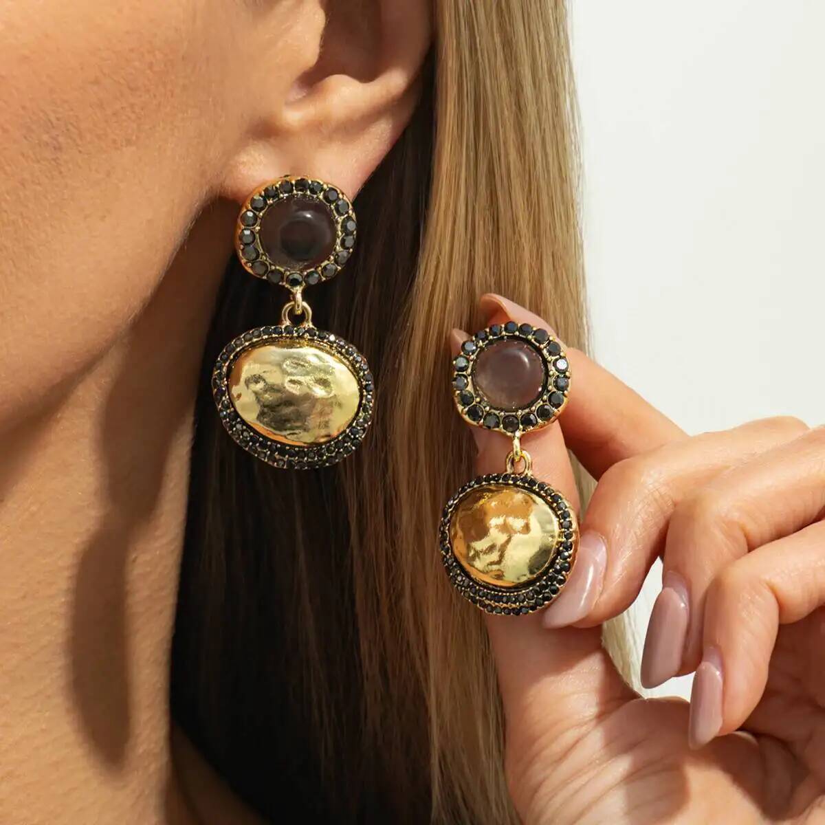 Z Vintage Fashion - z nova moda geométrica oval brincos