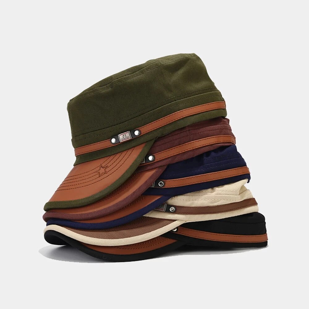 Vintage Fashion Hats - Casual cadete chapéu homem plana topo