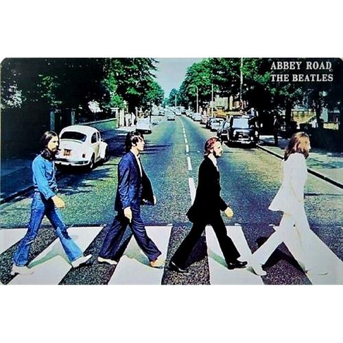 Vintage Fashion Posters - Placa de Metal Vintage Abbey Road: