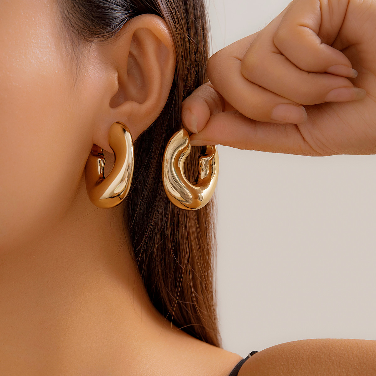 Z Vintage Fashion - z brincos de argola grossos em
