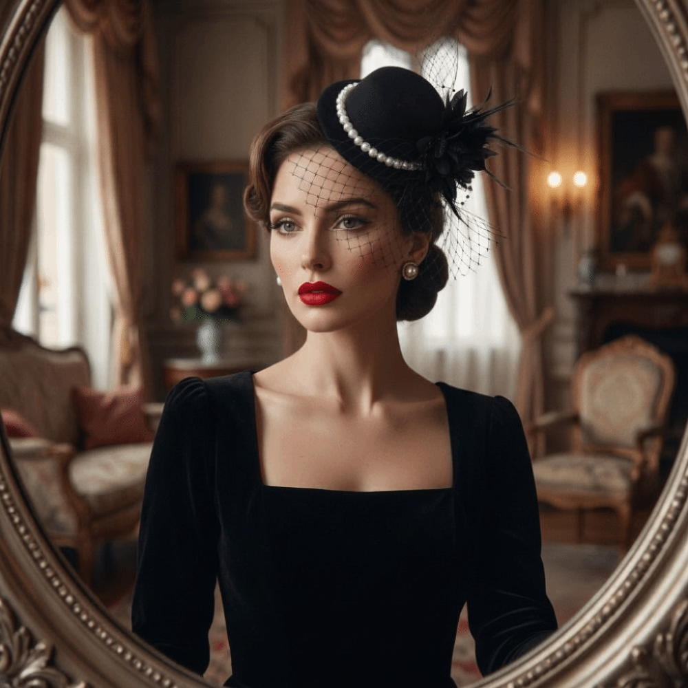 Vintage Fashion Hats - Chapéu Fascinator Vintage Requintado e Elegante
