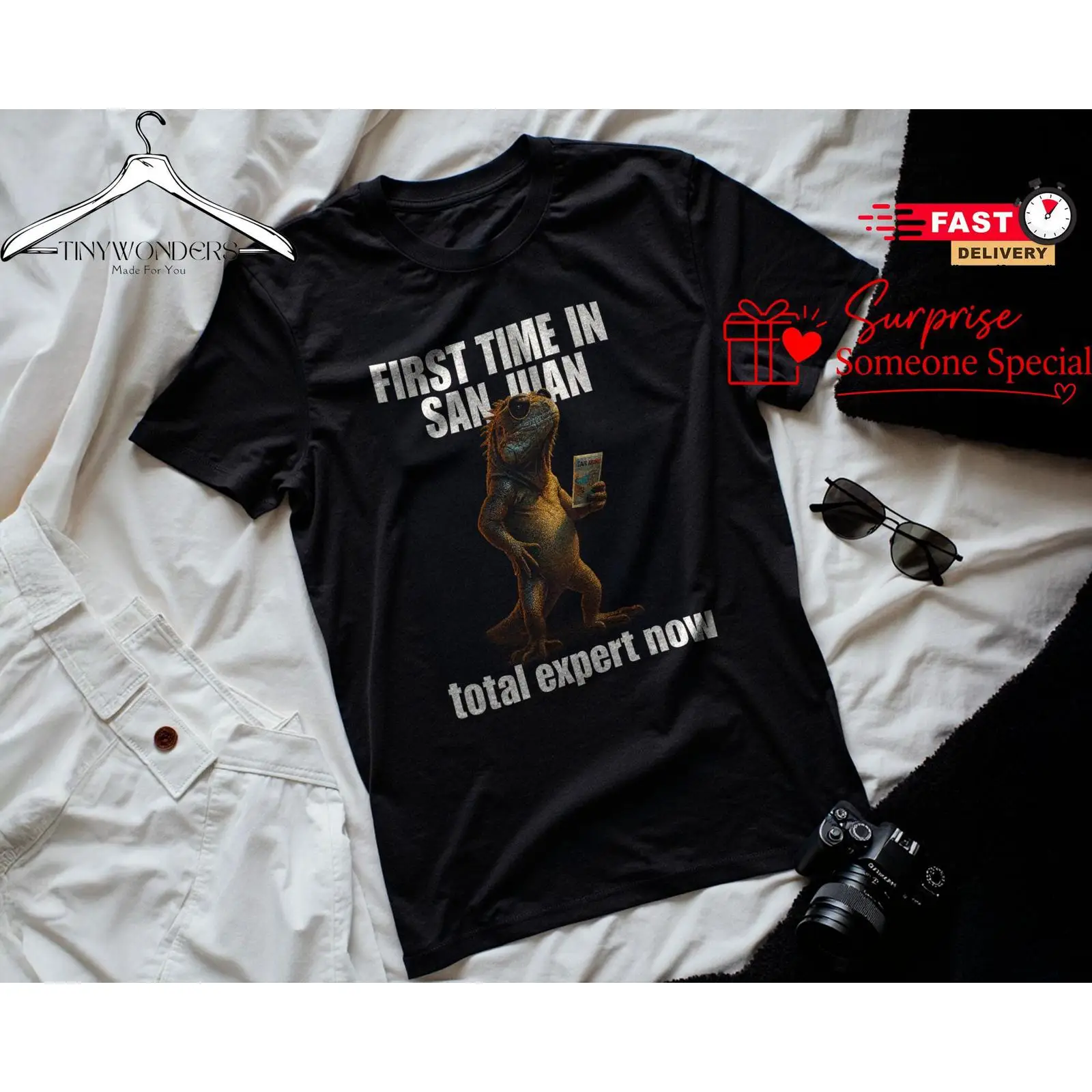 Vintage Fashion Expert - Camiseta Engraçada com Meme de Iguana
