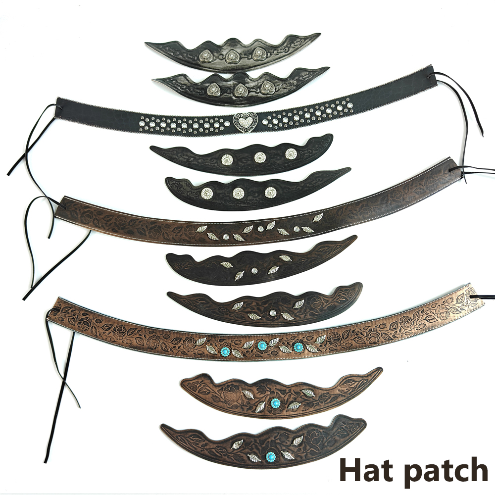 Vintage Fashion Hats - Faixa de Couro Ocidental Vintage para