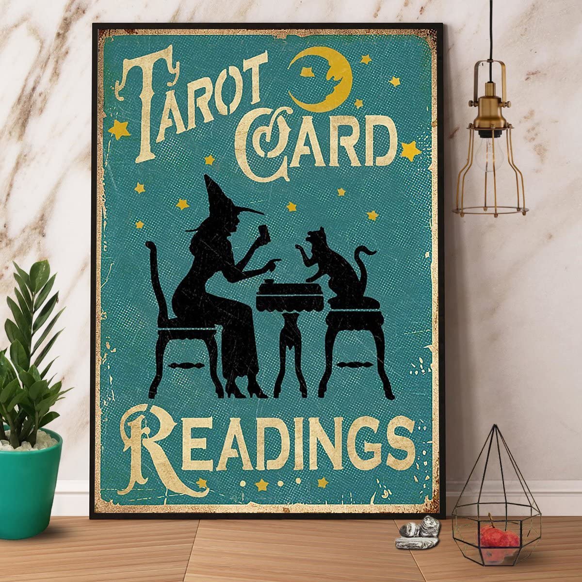 Vintage Fashion Posters - Cartão de tarô leitura grande gato