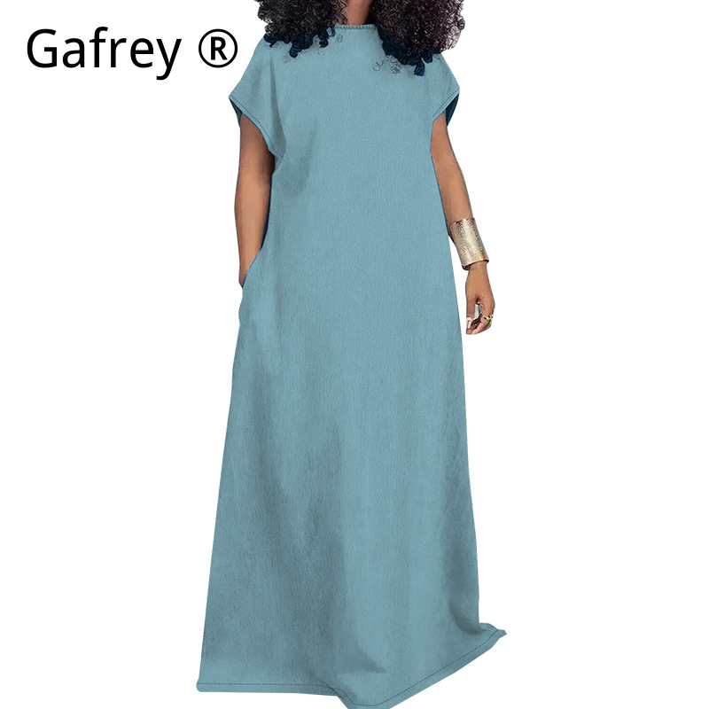 Vestido Maxi Jeans Feminino Pl - Vintage Fashion Jeans avaliação e preço