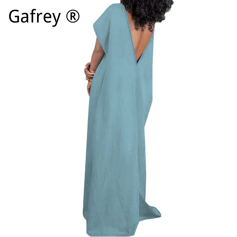 Vestido Maxi Jeans Feminino Pl - Vintage Fashion Jeans avaliação e preço