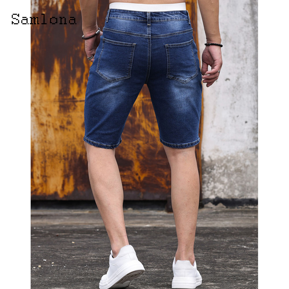 Shorts jeans retalhados mascul - Vintage Fashion Jeans avaliação e preço