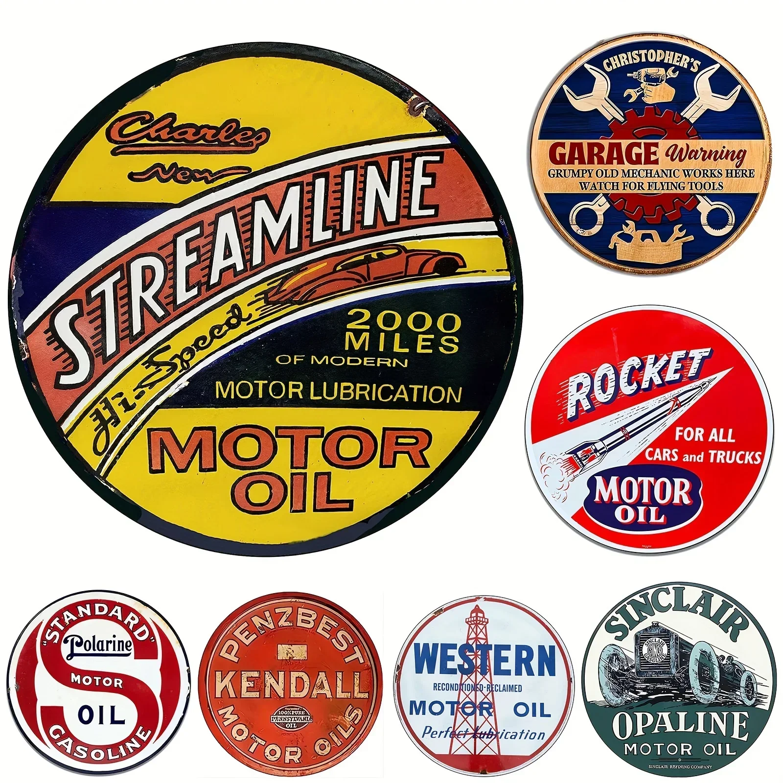 Sinal de óleo de motor vintage - Vintage Fashion Posters avaliação e preço
