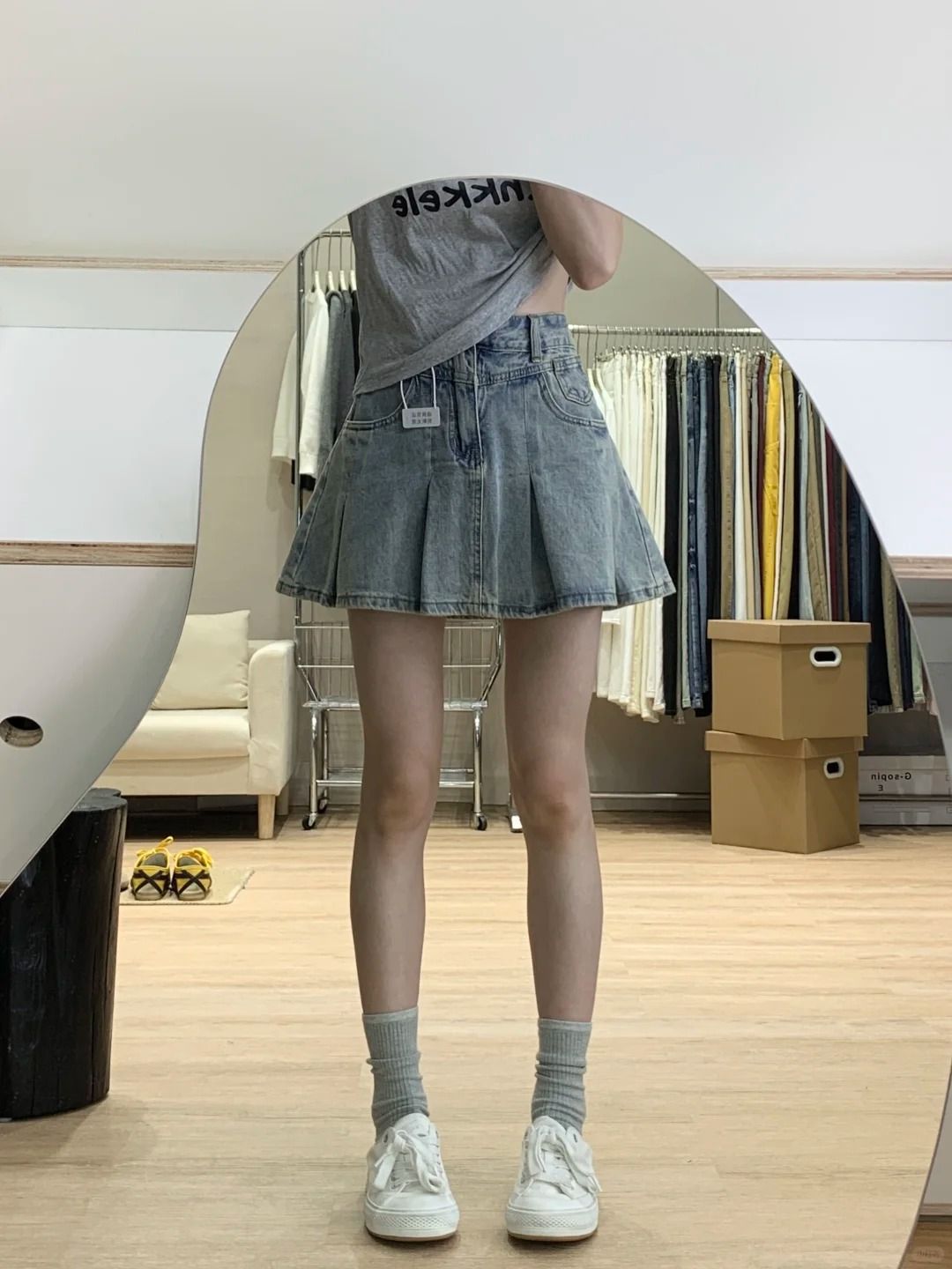 Saia Jeans Feminina de Cintura - Vintage Fashion Jeans avaliação e preço