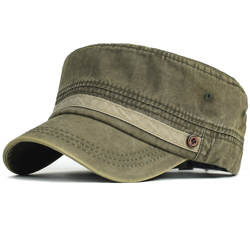 Boné militar de algodão lavado - Vintage Fashion Hats avaliação e preço