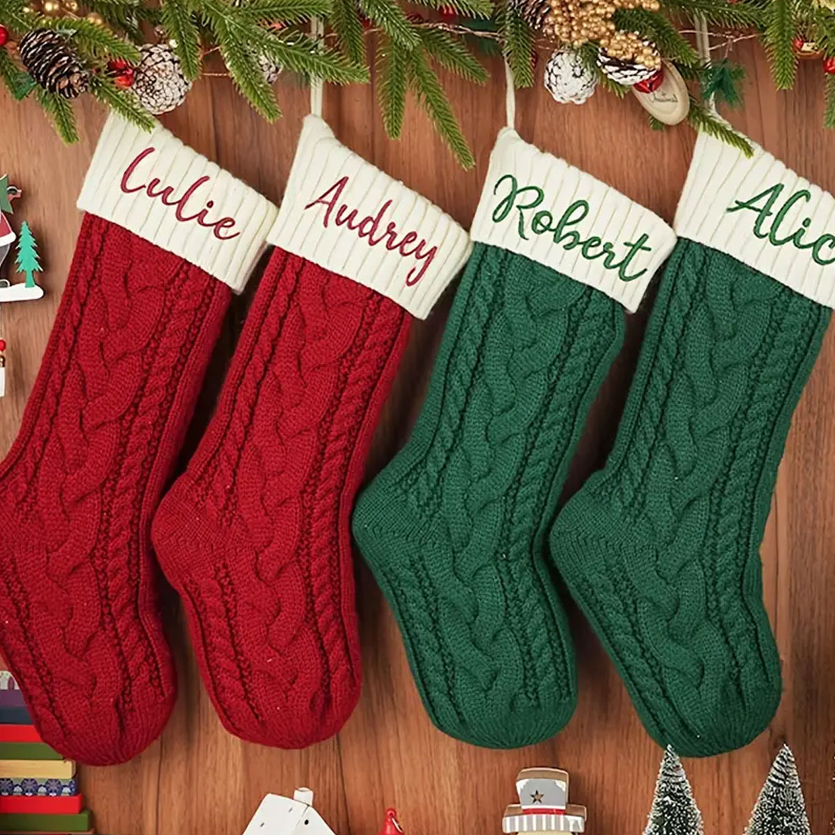 Uma meia de Natal personalizad - Vintage Fashion Names avaliação e preço