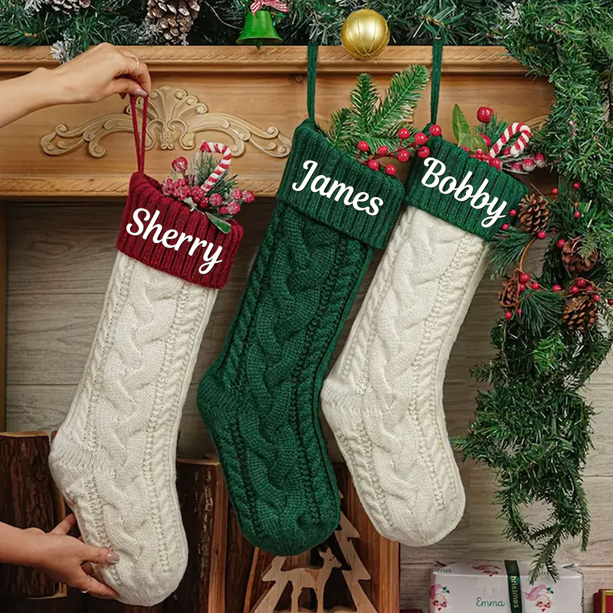 Uma meia de Natal personalizad - Vintage Fashion Names avaliação e preço