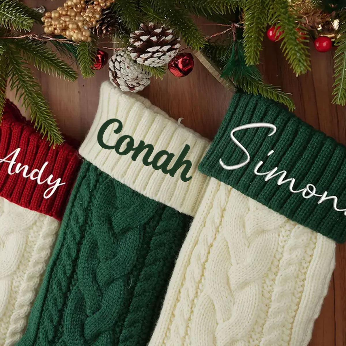 Uma meia de Natal personalizad - Vintage Fashion Names avaliação e preço