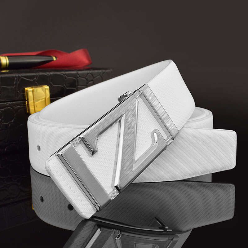 Novo cinto masculino branco de - Z Vintage Fashion avaliação e preço